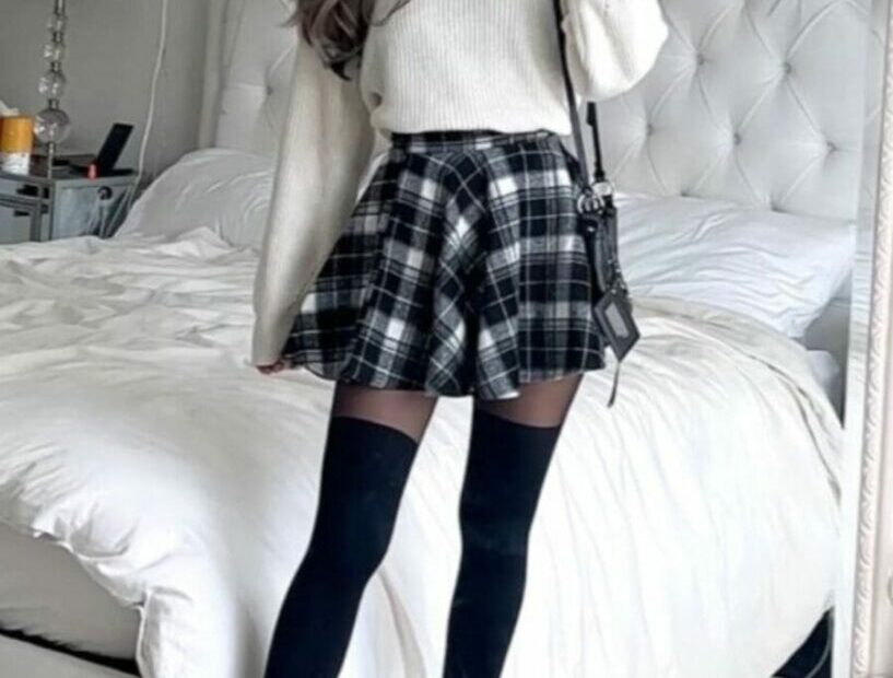 brenda plaid skirt kerina