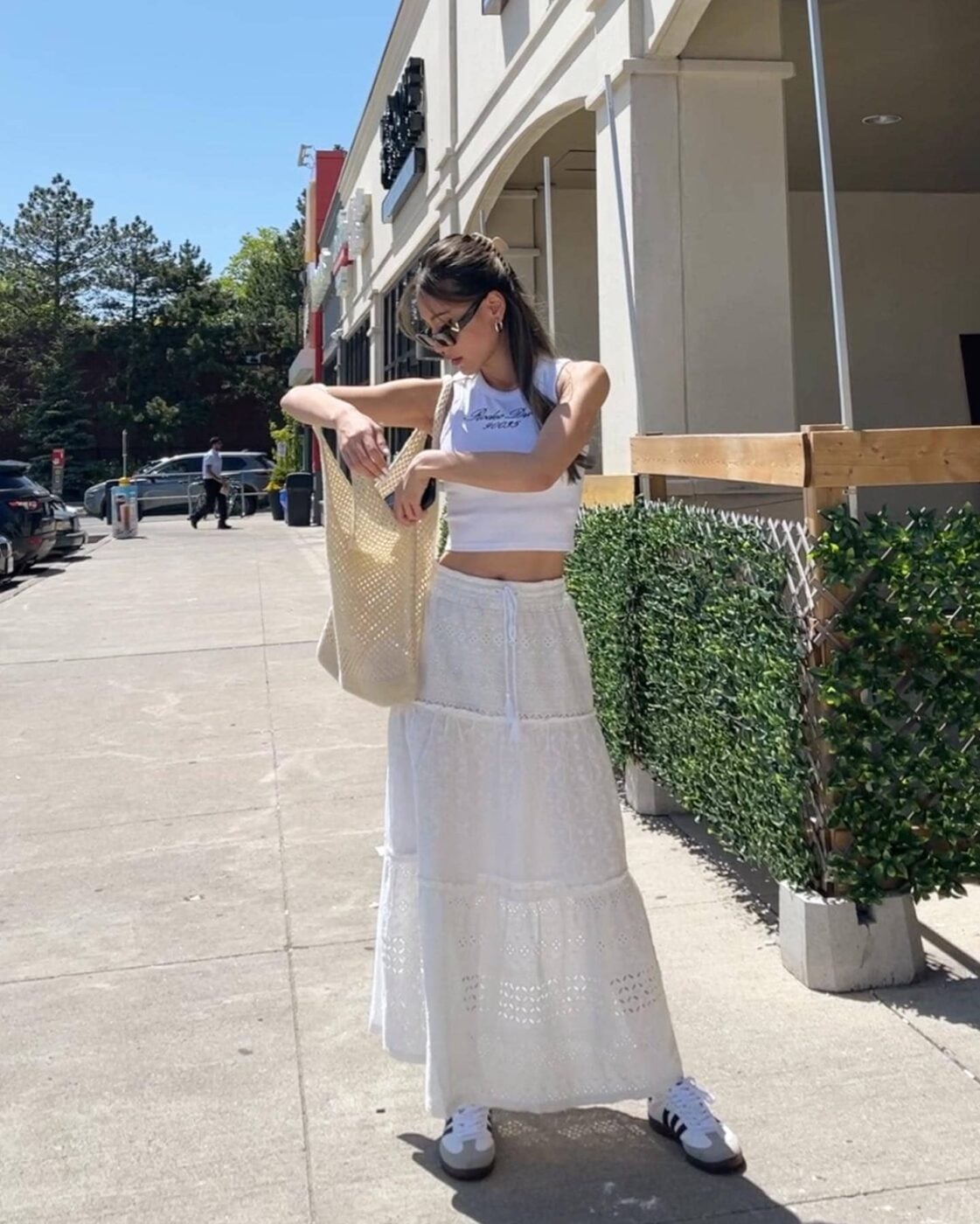 Loving maxi skirts lately! Have a happy Saturday! 🤍☀️Unedited shots 🩵 #summerstyle #summeroutfit