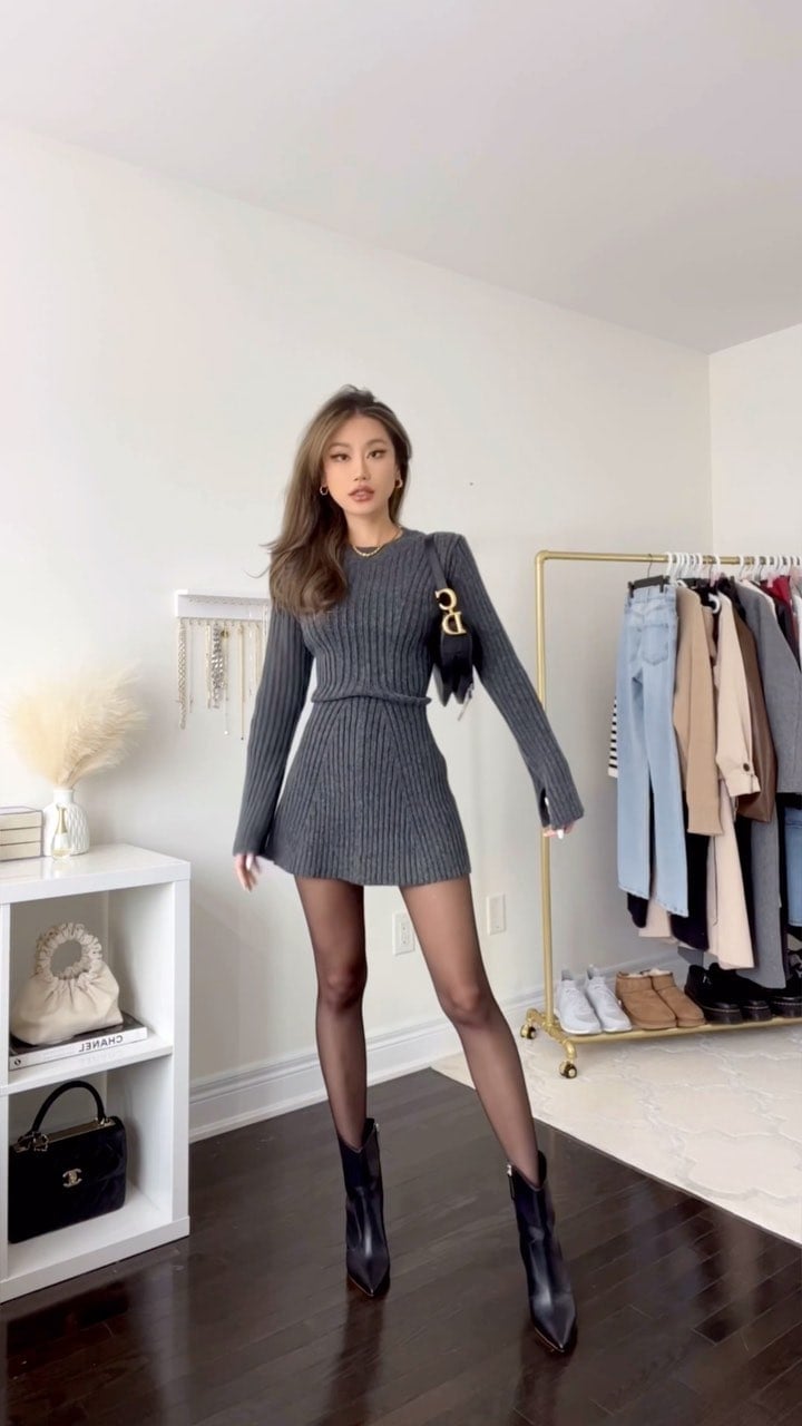 H and m knitted hot sale dress