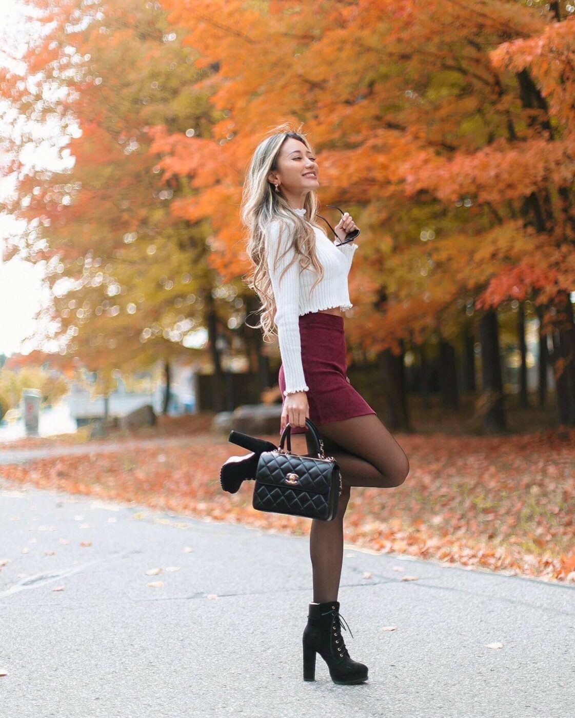 Fave fall leaves shots 🍁 did yours fall yet?? - Kerina Wang