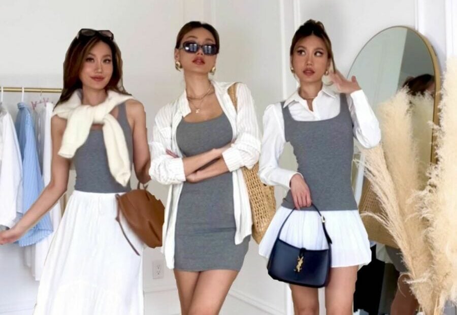 Kerina Wang - Amazon Grey Mini Dress Fit Check - Pumiey