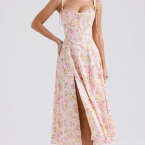 Kerina Wang - House of CB floral long dress
