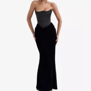 Kerina Wang - HOUSE OF CB black corset dress