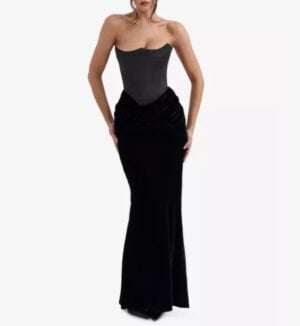 Kerina Wang - HOUSE OF CB black corset dress