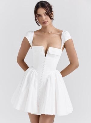 Kerina Wang - HOUSE OF CB white mini dress