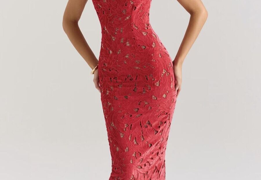 Kerina Wang - HOUSE OF CB red dress