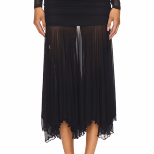 Kerina Wang - SUPERDOWN black sheer skirt
