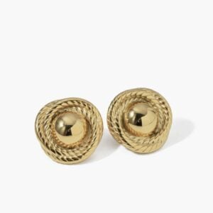 Kerina Wang - Screw Thread Round Earrings
