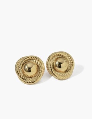Kerina Wang - Screw Thread Round Earrings