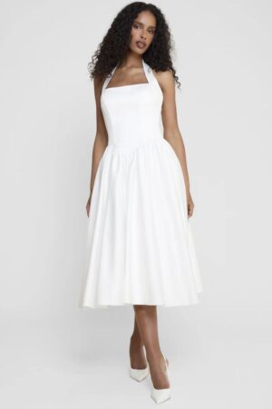 Kerina Wang - Hart Halter Corset Midi Dress
