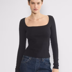 Kerina Wang - ARITZIA HomeStretch Rib Squareneck Longsleeve