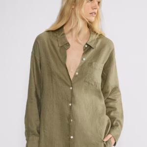 Kerina Wang - ARITZIA Relaxed Linen Shirt