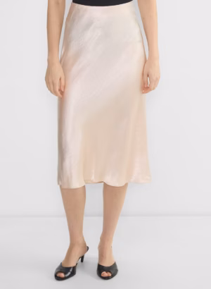Kerina Wang - ARITZIA Slip Satin Midi Skirt