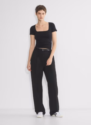 Kerina Wang - ARITZIA HomeStretch Rib Squareneck T-Shirt