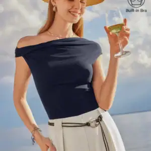 Kerina Wang - Multi-wear Versatile Necklines Brami Top - Midnight Navy