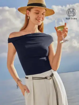 Kerina Wang - Multi-wear Versatile Necklines Brami Top - Midnight Navy