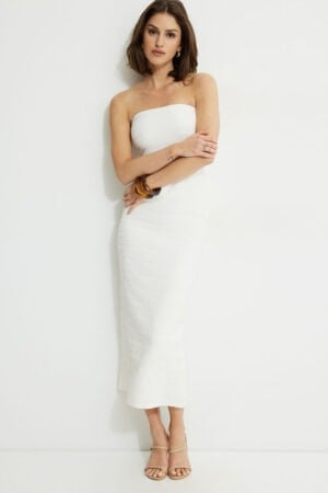 Kerina Wang - White Tube Maxi Dress