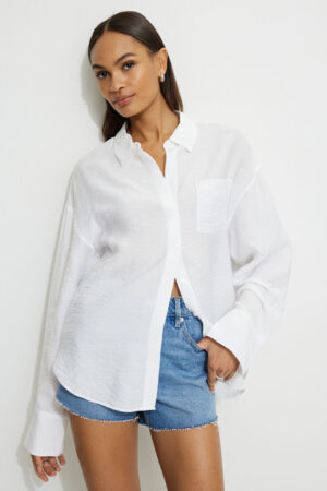 Kerina Wang - Monroe Airflow Oversized Shirt - Dynamite Clothing
