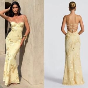 Kerina Wang - Babyboo Lemon Maxi Dress