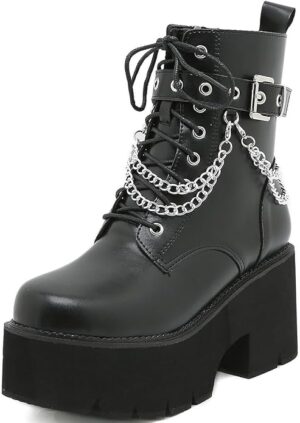 Kerina Wang - Black Platform Boots