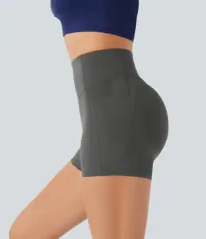 Kerina Wang - Gray Biker Shorts