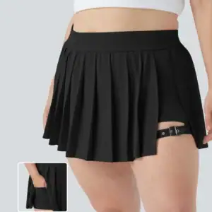 Kerina Wang - Black Pleated Mini Skirt with Buckle