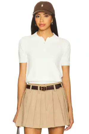 Kerina Wang - White Polo Shirt