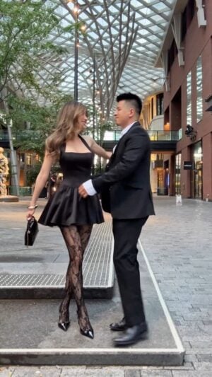Kerina Wang - matching-w-hubs-black-dress
