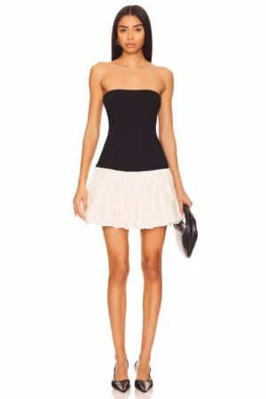 Kerina Wang - REVOLVE black and ivory bubble dress