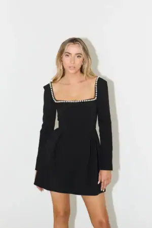 Kerina Wang - The Ultimate Muse Pearl Dress - Black