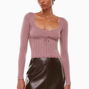Kerina Wang - Aritzia pink sweater
