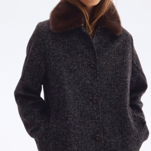 Kerina Wang - H&M Black Coat