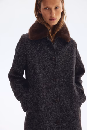 Kerina Wang - H&M Black Coat
