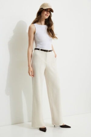 Kerina Wang - Beige Straight Leg Pants