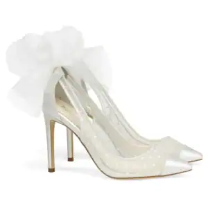 Kerina Wang - BELLA BELLE Illusion Mesh Tulle Heels with Bow