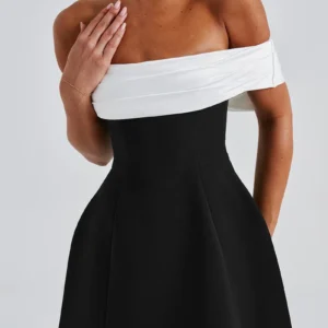 Kerina Wang - BABYBOO Delta Mini Dress - Black/White