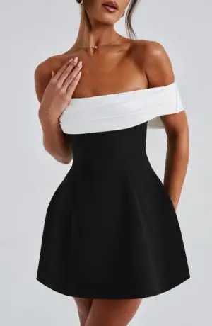 Kerina Wang - BABYBOO Delta Mini Dress - Black/White