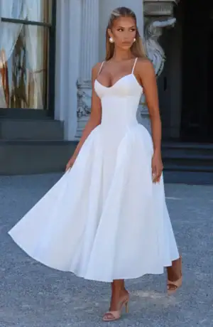Kerina Wang - BABYBOO Emerson Midi Dress - Ivory