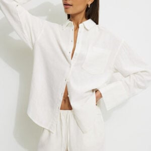 Kerina Wang - White Linen Shirt