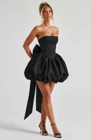 Kerina Wang - BABYBOO Lotus Mini Dress - Black