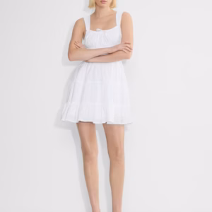 Kerina Wang - ARITZIA white poplin mini dress