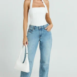 Kerina Wang - White Adjustable Halter Top