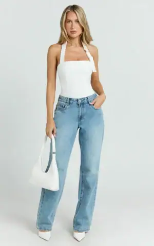 Kerina Wang - White Adjustable Halter Top