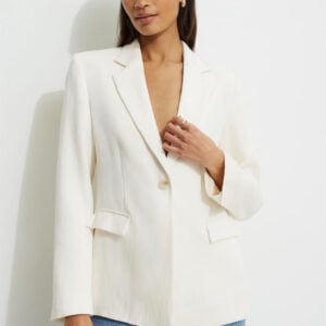 Kerina Wang - White Straight Blazer