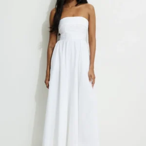 Kerina Wang - White Maxi Tube Dress