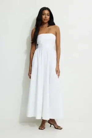Kerina Wang - White Maxi Tube Dress