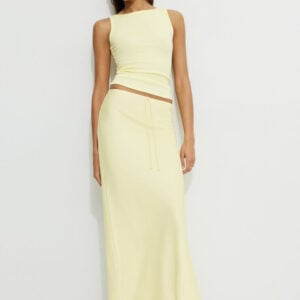 Kerina Wang - Yellow Slip Maxi Skirt