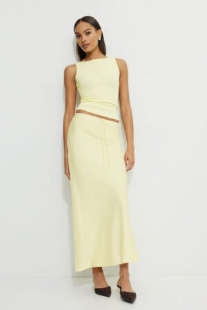 Kerina Wang - Yellow Slip Maxi Skirt