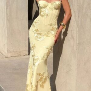 Kerina Wang - Nefertiti Maxi Dress - Lemon