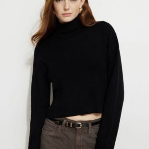 Kerina Wang - Cropped Turtleneck Sweater - Dynamite